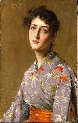 William Merritt Chase Girl in a Japanese Costume Spain oil painting artist